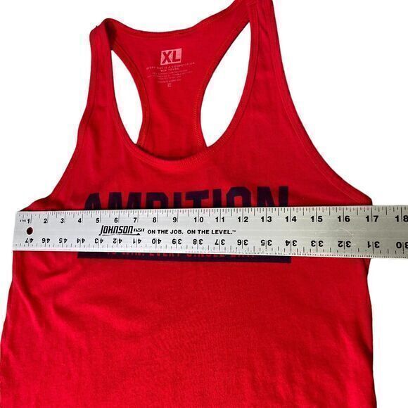 WOMENS IDEOLOGY Ambition To Win‎ Every Single Day Red YOGA FITNESS Tank Top XL - Picture 6 of 7